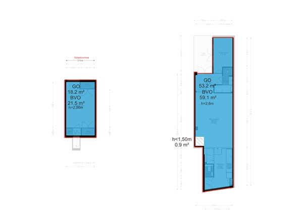 Floorplan - Fannius Scholtenstraat 42H, 1051 EZ Amsterdam